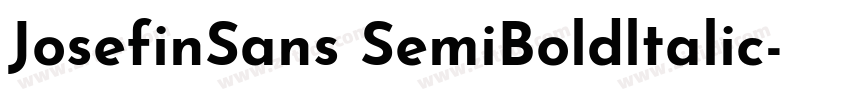 JosefinSans SemiBoldltalic字体转换